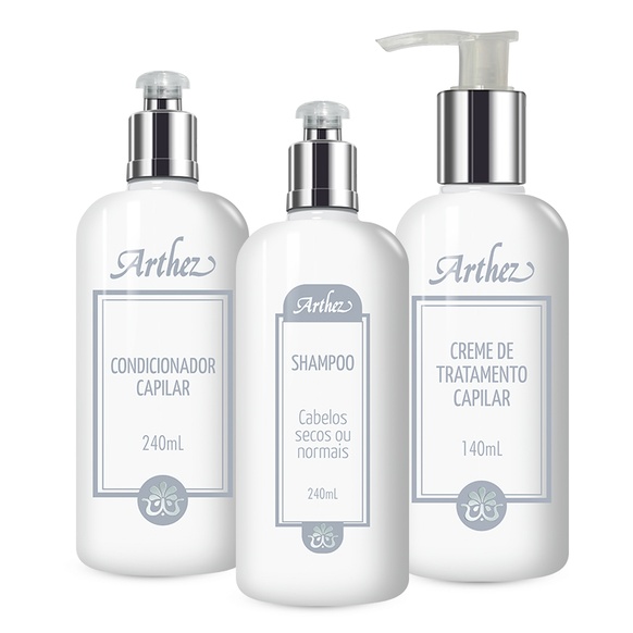 SHAMPOO CABELOS SECOS OU NORMAIS + CONDICIONADOR CAPILAR + CREME DE TRATAMENTO CAPILAR