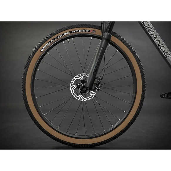 Bicicleta Black Orange Iridium Expert Carbon GX Cinza