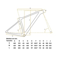 Bicicleta Black Orange Iridium Elite Carbon Deore Laranja-M