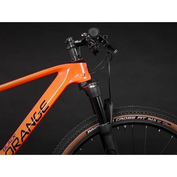 Bicicleta Black Orange Iridium Elite Carbon Deore Laranja-S