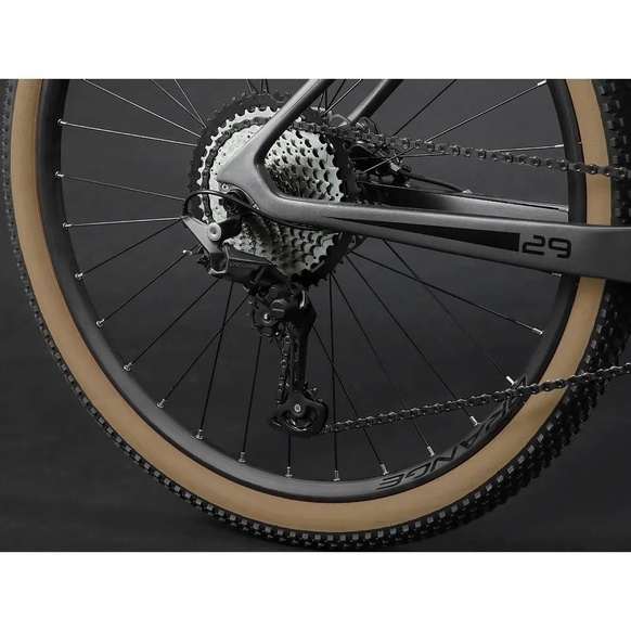 Bicicleta Black Orange Iridium Elite Carbon Deore Cinza
