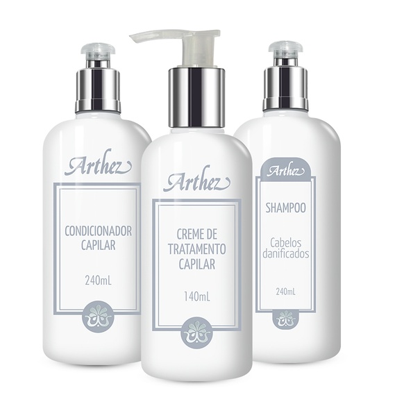 SHAMPOO CABELOS DANIFICADOS + CONDICIONADOR CAPILAR + CREME DE TRATAMENTO CAPILAR