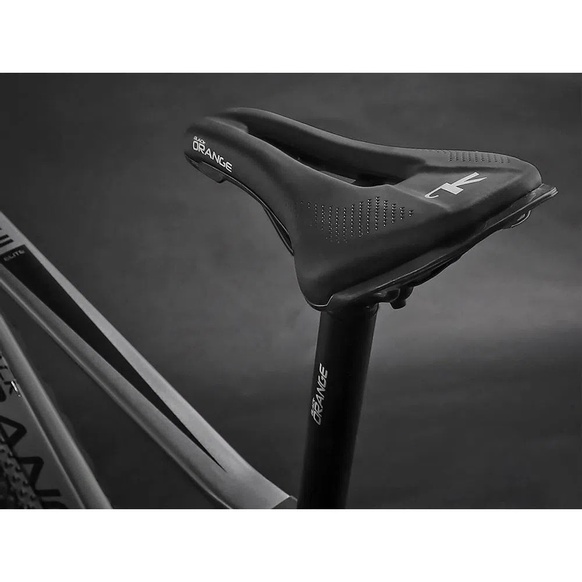 Bicicleta Black Orange Iridium Elite Carbon Deore Cinza