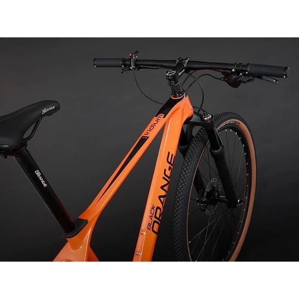 Bicicleta Black Orange Iridium Elite Carbon Deore Laranja-M