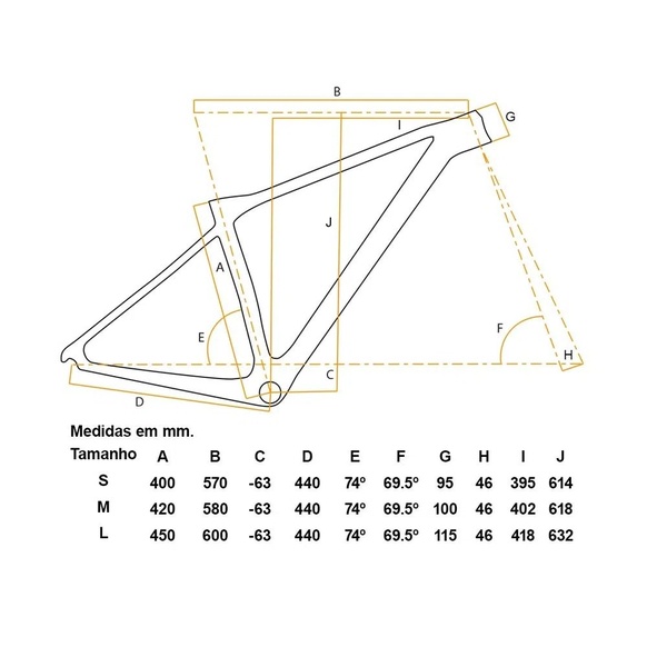 Bicicleta Black Orange Iridium Elite Carbon Deore Laranja-M
