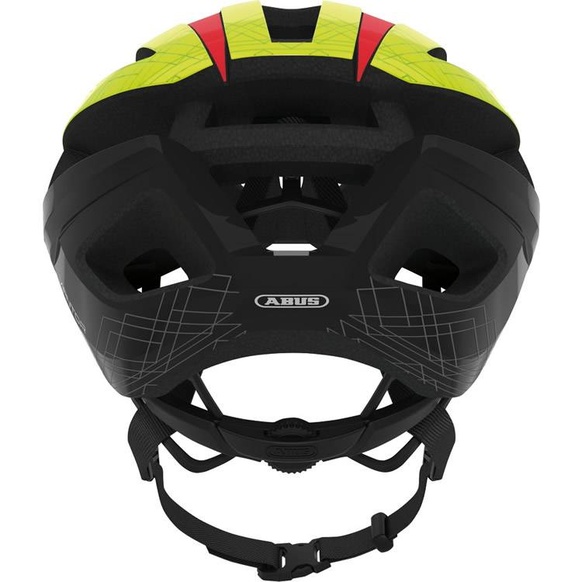 Capacete Abus Viantor Flúor/Verm/Pto