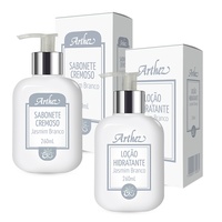 LOÇÃO HIDRATANTE JASMIM BRANCO + SABONETE CREMOSO JASMIM BRANCO