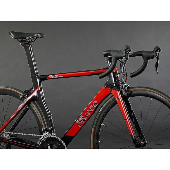 Bicicleta Black Orange Onix Comp Carbon Vermelha