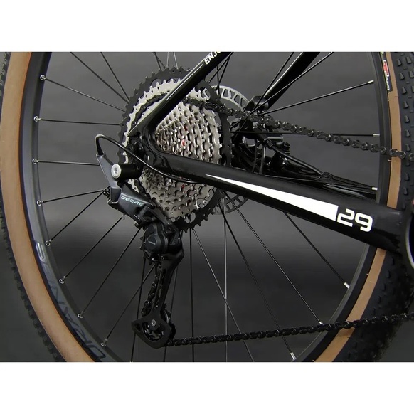 Bicicleta Black Orange Nitro Comp Carbon Deore Preta-L