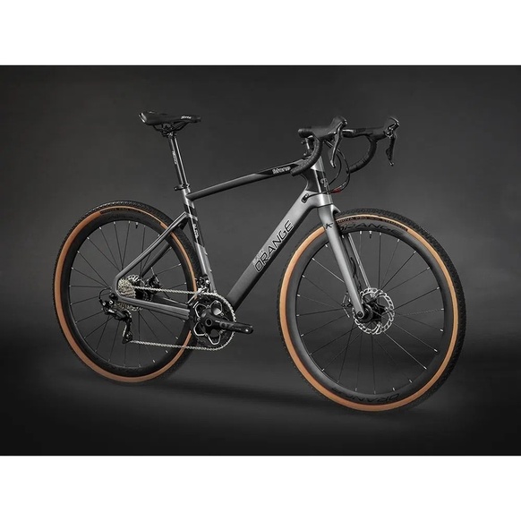 Bicicleta Black Orange Stone Elite Carbon 105 Cinza